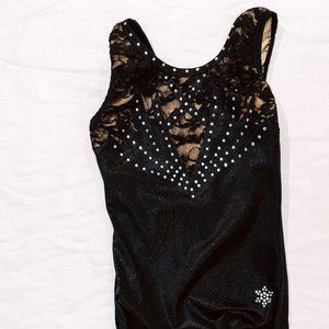 Black Lace Leotard Snowflake AS